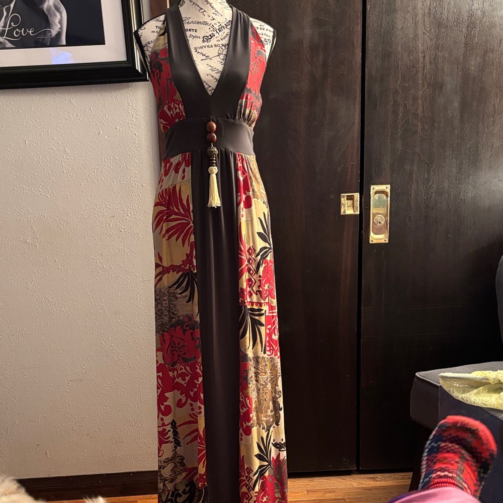 Chic Multicolor Floral Maxi Dress